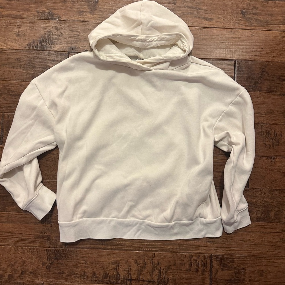 Fabletics Cozy Classic Ivory Hooded Sweatshirt